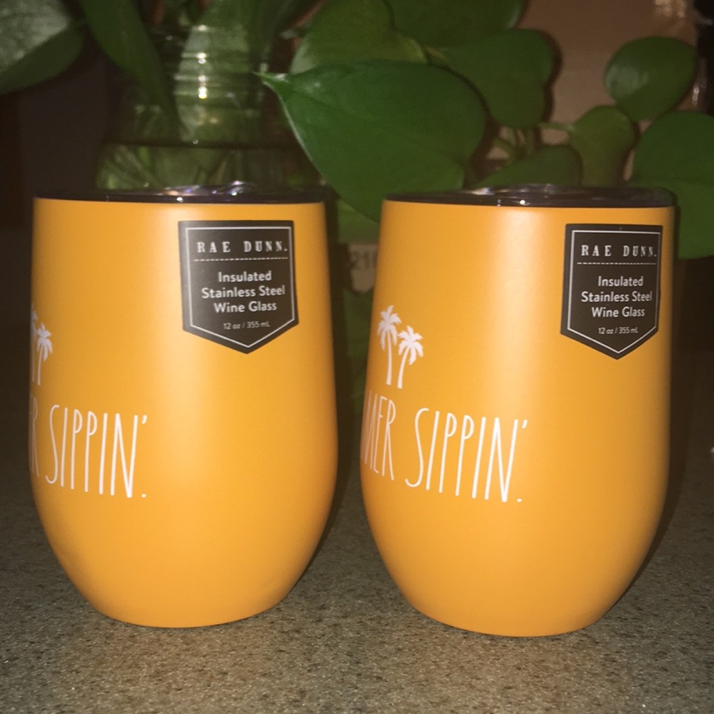 Rae Dunn matching insulated wine tumblers